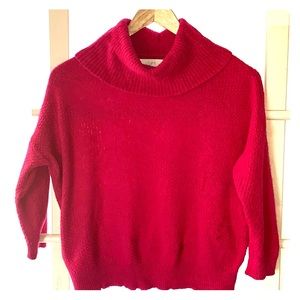Cowl neck wool sweater